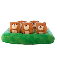 HKM-611219 Interactive Plush Hide and Seek Toy Set with Chick, Radishes, and Strawberries for Pets