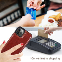 HKM-611283 Solid Color Double Buckle Leather Mobile Phone Case - Shockproof, Anti-Fall, Bracket Design