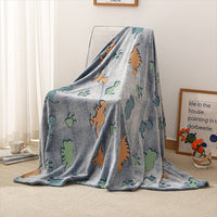 HKM-611347 Luminous Cartoon Air Conditioner Quilt for Kids - Flannel Polyester Blanket with Geometric Patterns