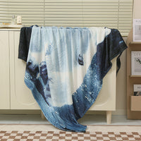 HKM-611347 Luminous Cartoon Air Conditioner Quilt for Kids - Flannel Polyester Blanket with Geometric Patterns