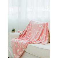 HKM-611347 Luminous Cartoon Air Conditioner Quilt for Kids - Flannel Polyester Blanket with Geometric Patterns