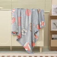 HKM-611347 Luminous Cartoon Air Conditioner Quilt for Kids - Flannel Polyester Blanket with Geometric Patterns