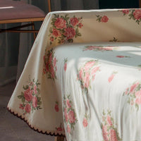 HKM-611411 Retro Floral Sofa Cover Towel – Customizable Polyester Fiber for Sofa and Tea Table Use
