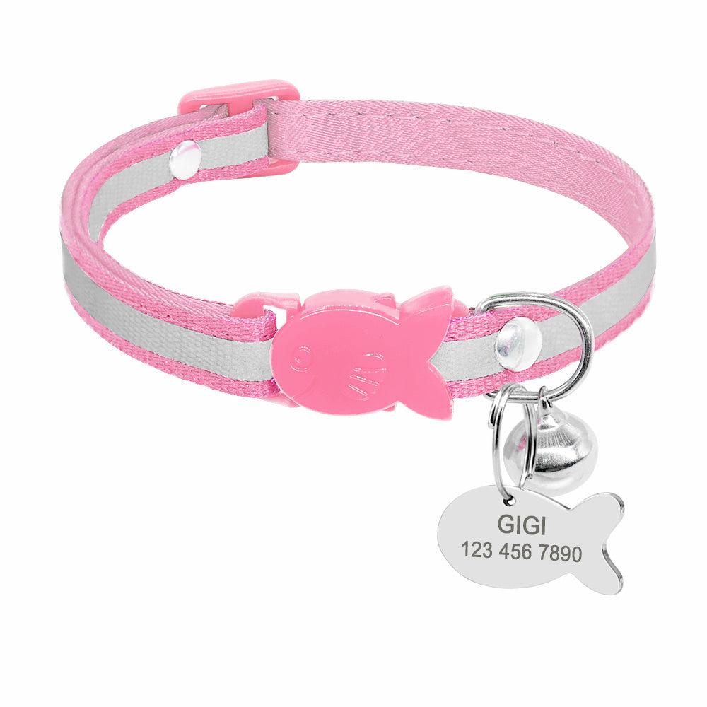 HKM-611539 Adjustable Reflective Safety Collar with Bell in Multiple Colors