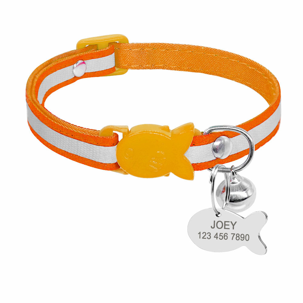 HKM-611539 Adjustable Reflective Safety Collar with Bell in Multiple Colors