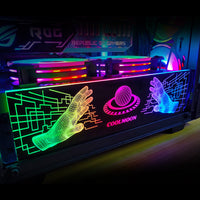 HKM-611539 RGB Power Supply Bay Light Board with Color-Changing LED - 300x86.8x85mm, 4PIN Interface, DC5V