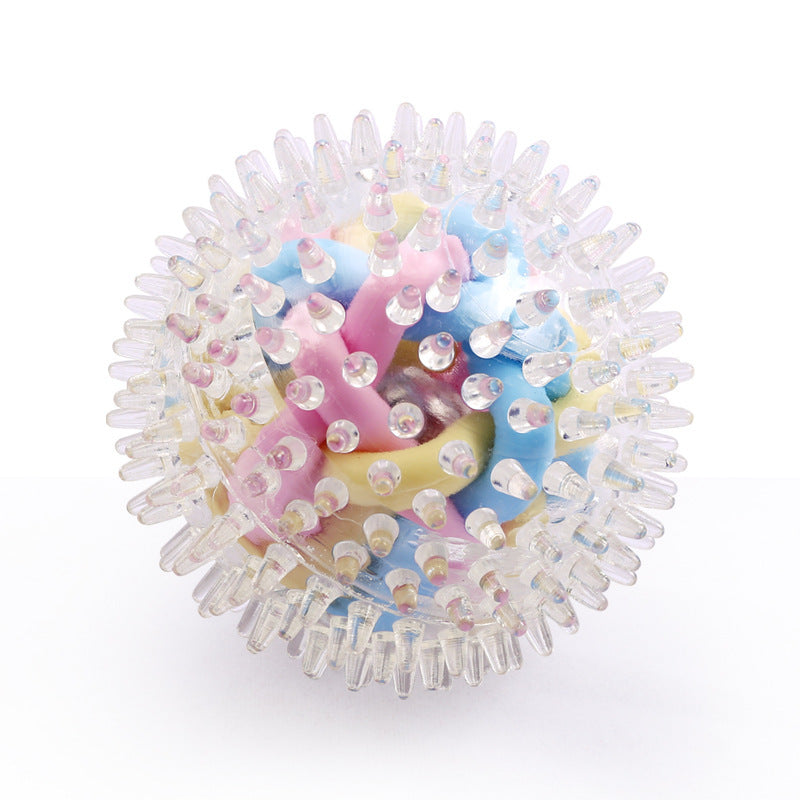 HKM-611795 Glowing Spiny Colorful Woven Ball