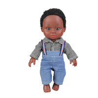 HKM-611859 Cute 10-inch Lifelike Silicone African Baby Doll for Kids - Educational Soft Toy