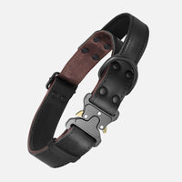 HKM-611859 Leather Dog Bandana and Pulling Rope Set - Available in Black and Brown