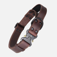 HKM-611859 Leather Dog Bandana and Pulling Rope Set - Available in Black and Brown