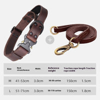 HKM-611859 Leather Dog Bandana and Pulling Rope Set - Available in Black and Brown