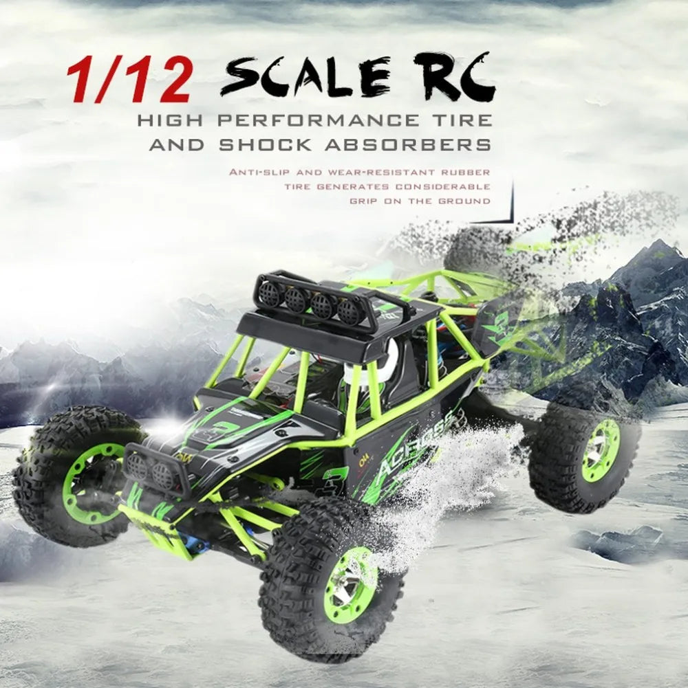 HKM-612179 1/12 Scale High Speed Electric Off-Road RC Climbing Car - 50km/h Remote Control Crawler for Ages 5 and Up