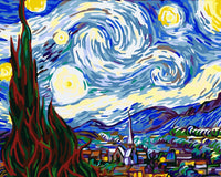 HKM-612179 Digital Oil Painting Kit - Landscape Flower, 40x50cm Canvas with Acrylic Paint and Brushes