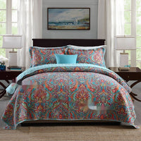 HKM-612179 Quilted Cotton Bed Cover Set with 2 Pillowcases, 230x250 cm for 1.5-1.8m Beds
