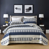 HKM-612179 Quilted Cotton Bed Cover Set with 2 Pillowcases, 230x250 cm for 1.5-1.8m Beds