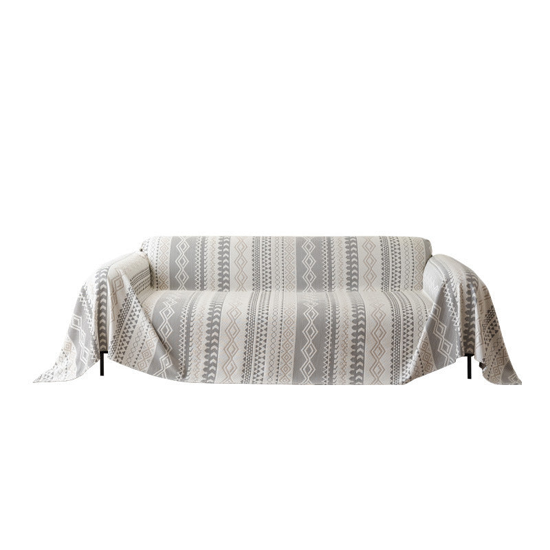 HKM-612243 Light Luxury Ice Silk Sofa Cover - Simple Style Couch Towel