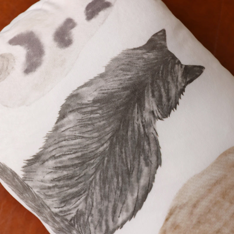 HKM-612307 Cute Cartoon Pet Pillow Cover in Cotton and Linen, 50x50cm Options Available