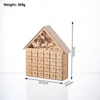 HKM-612307 Wooden LED Light Advent Calendar Christmas Decoration