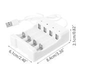 HKM-612371 Universal 4-Slot USB Rechargeable Battery Charger for AA and AAA Batteries