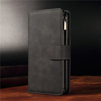 HKM-612435 Multi-Card Flip Zipper Wallet Mobile Phone Case - Leather, Anti-Scratch, Durable design