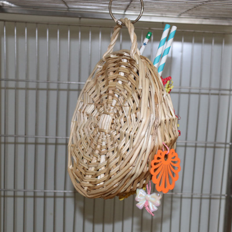 HKM-612435 Parrot Basketball Hoop Star Paper Tube Puzzle Toy for Birds