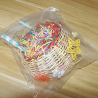 HKM-612435 Parrot Basketball Hoop Star Paper Tube Puzzle Toy for Birds