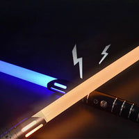 HKM-612435 RGB LED Light Up Sword for Kids - Metal Hilt Dueling Toy with Flashing Sound Effects - Perfect for Cosplay and Parties