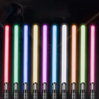 HKM-612435 RGB LED Light Up Sword for Kids - Metal Hilt Dueling Toy with Flashing Sound Effects - Perfect for Cosplay and Parties