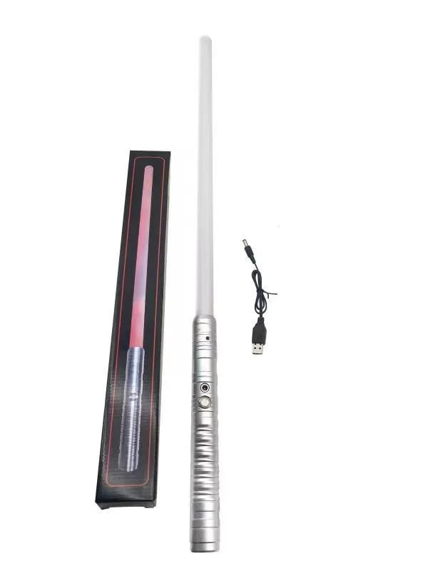 HKM-612435 RGB LED Light Up Sword for Kids - Metal Hilt Dueling Toy with Flashing Sound Effects - Perfect for Cosplay and Parties