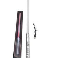HKM-612435 RGB LED Light Up Sword for Kids - Metal Hilt Dueling Toy with Flashing Sound Effects - Perfect for Cosplay and Parties