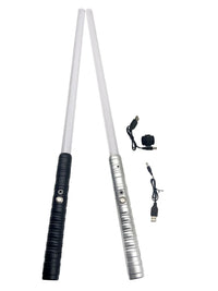 HKM-612435 RGB LED Light Up Sword for Kids - Metal Hilt Dueling Toy with Flashing Sound Effects - Perfect for Cosplay and Parties