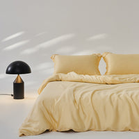 HKM-612499 Ice Silk Four-Piece Cooling Quilt Cover Set in Solid Color - Modern Simplicity Design