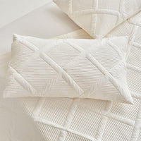 HKM-612499 Summer Cool Feeling Thin Quilt Set with 2 Pillowcases - 100% Tencel Cotton, Solid Color Design