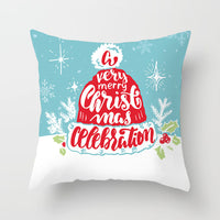 HKM-612563 Christmas-Themed Single-Sided Peach Skin Velvet Pillowcase, 44cm x 44cm