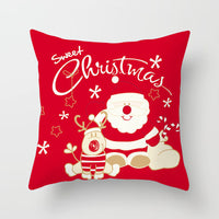 HKM-612563 Christmas-Themed Single-Sided Peach Skin Velvet Pillowcase, 44cm x 44cm