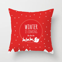 HKM-612563 Christmas-Themed Single-Sided Peach Skin Velvet Pillowcase, 44cm x 44cm