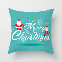 HKM-612563 Christmas-Themed Single-Sided Peach Skin Velvet Pillowcase, 44cm x 44cm