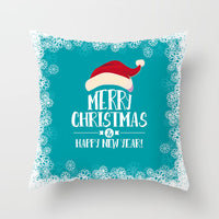 HKM-612563 Christmas-Themed Single-Sided Peach Skin Velvet Pillowcase, 44cm x 44cm