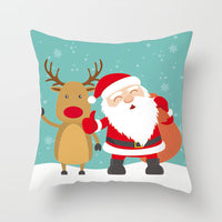 HKM-612563 Christmas-Themed Single-Sided Peach Skin Velvet Pillowcase, 44cm x 44cm