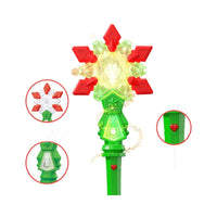 HKM-612627 Luminous Snowflake Magic Wand Toy for Kids – Red and Green Options Available