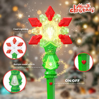 HKM-612627 Luminous Snowflake Magic Wand Toy for Kids – Red and Green Options Available