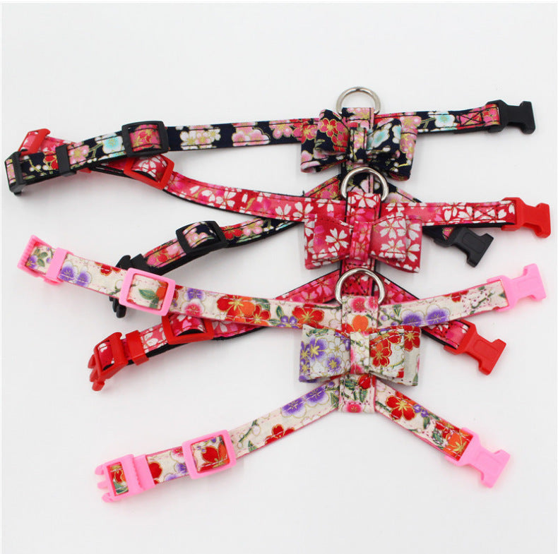 HKM-612691 Pet Harness for Small Dogs - Adjustable Microfiber Chest Strap in Black, Red, and Pink