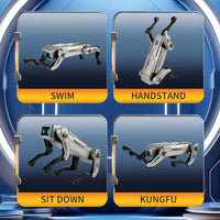 HKM-612755 Remote-Controlled Interactive Mechanical Dog with Voice Command and Stunt Features for Ages 5 and Up