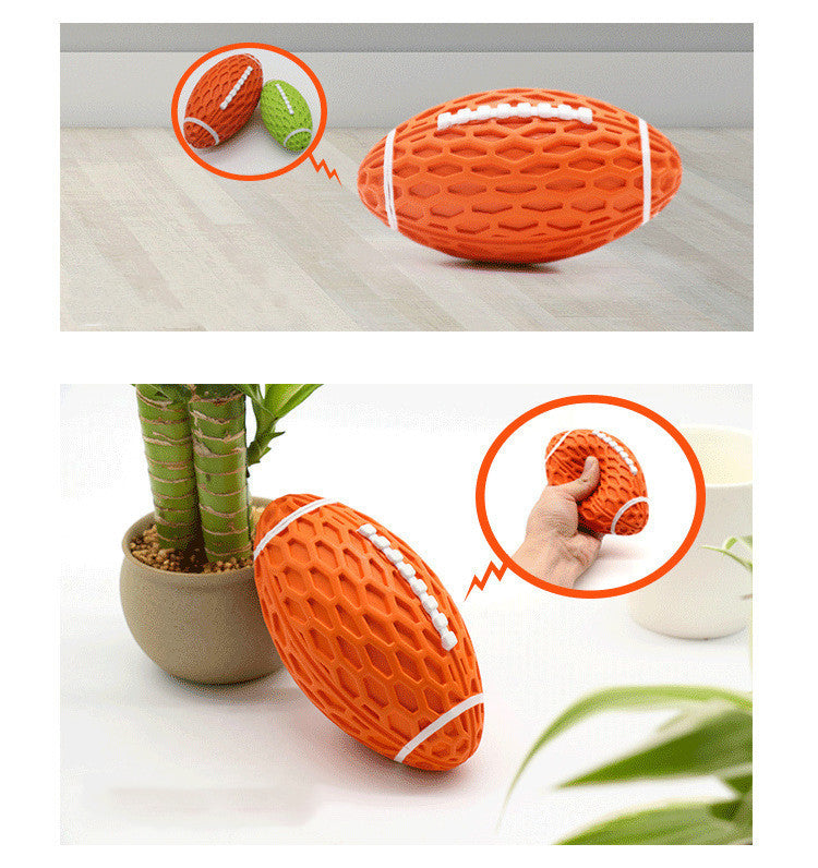 HKM-612947 Pet Toy Resistant To Bite And Vocal Rugby Dog To Relieve Boredom
