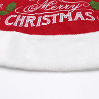 HKM-612947 Redleaf Flannel Christmas Tree Skirt - 120x120CM American Country Style Decor