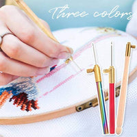 HKM-613011 Aluminum Handle Anti-French Embroidery Crochet Tool - 9cm, 15g