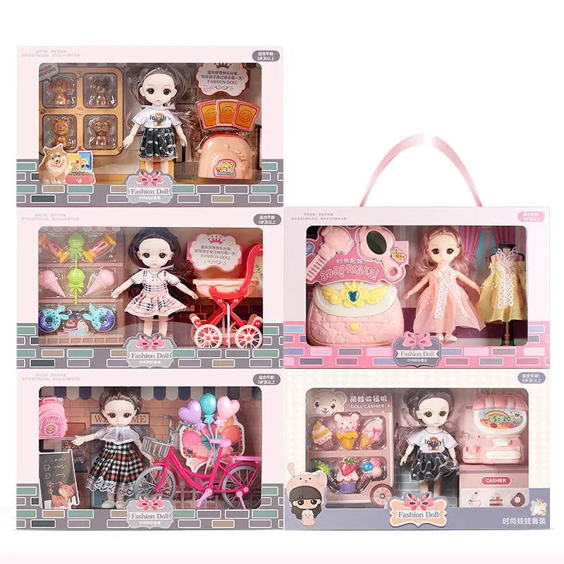 HKM-613011 Cute Baby Doll Playhouse Gift Set with Accessories for Kids