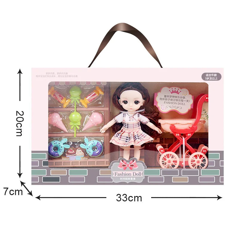 HKM-613011 Cute Baby Doll Playhouse Gift Set with Accessories for Kids