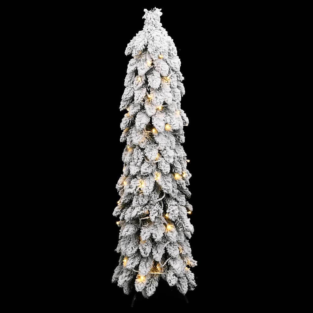 HKM-613139 Lifelike 150 cm Artificial Christmas Tree with 80 Warm White LED Lights and Snow Effect