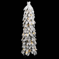 HKM-613139 Lifelike 150 cm Artificial Christmas Tree with 80 Warm White LED Lights and Snow Effect